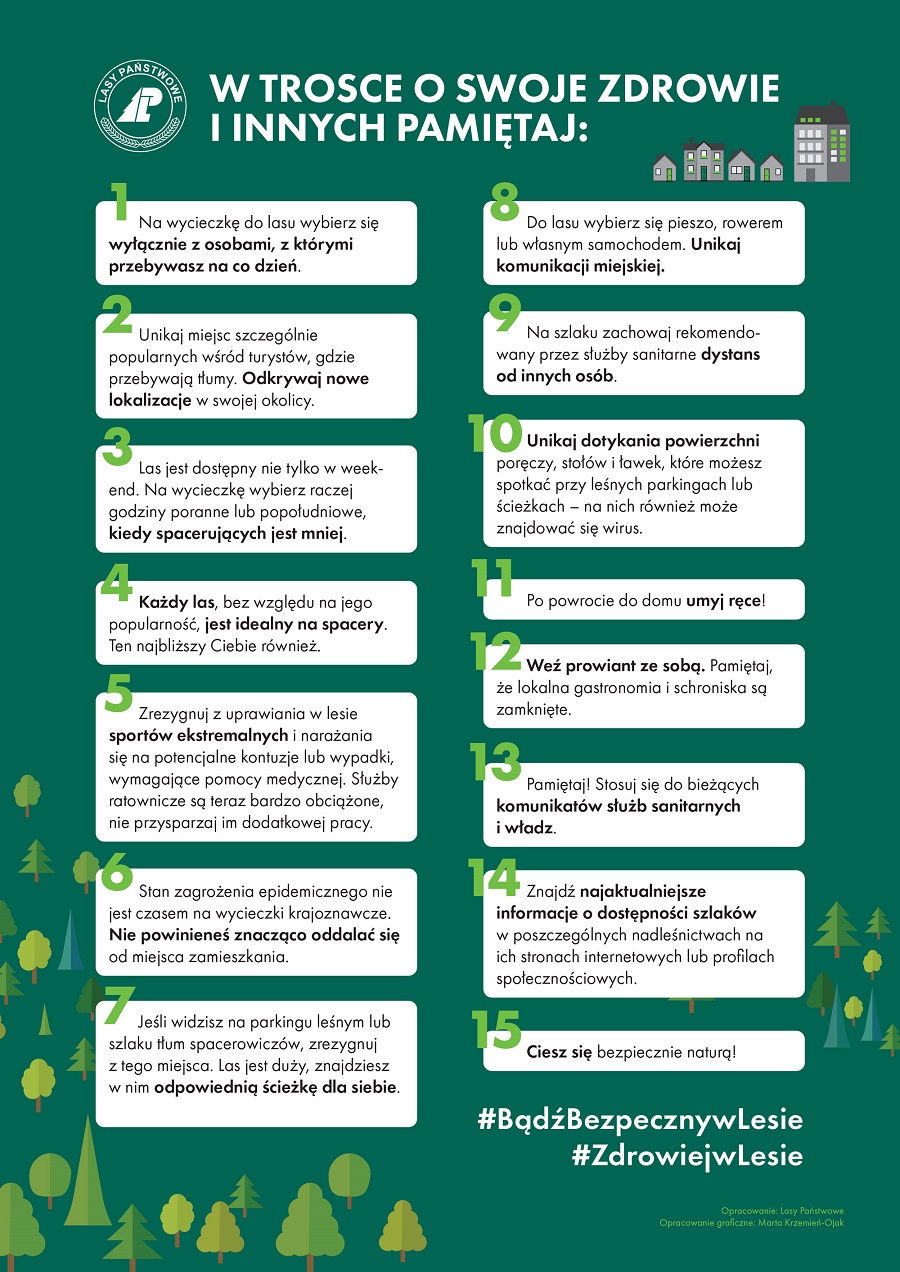 Zał. Infografika turystyka zasady bezpiecznego korzystania